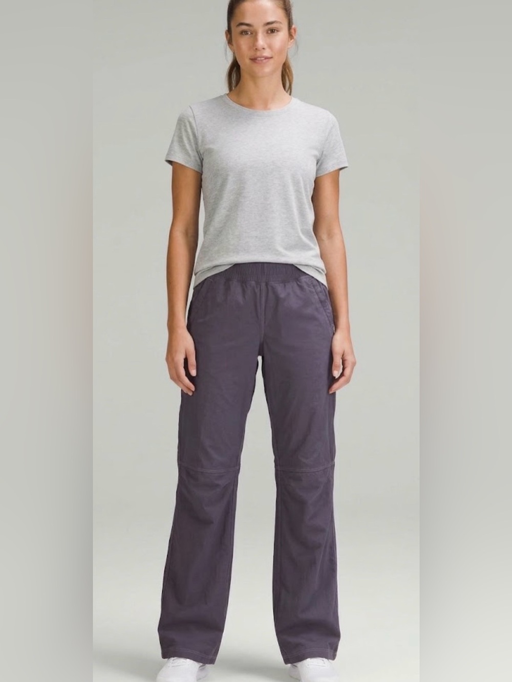 Lululemon Wide Leg Drawstring Pants in Dark purple